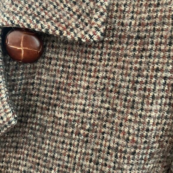Comptoir Des Cotonniers Brown Wool Tweed Double Breasted Blazer Jacket - Picture 4 of 7